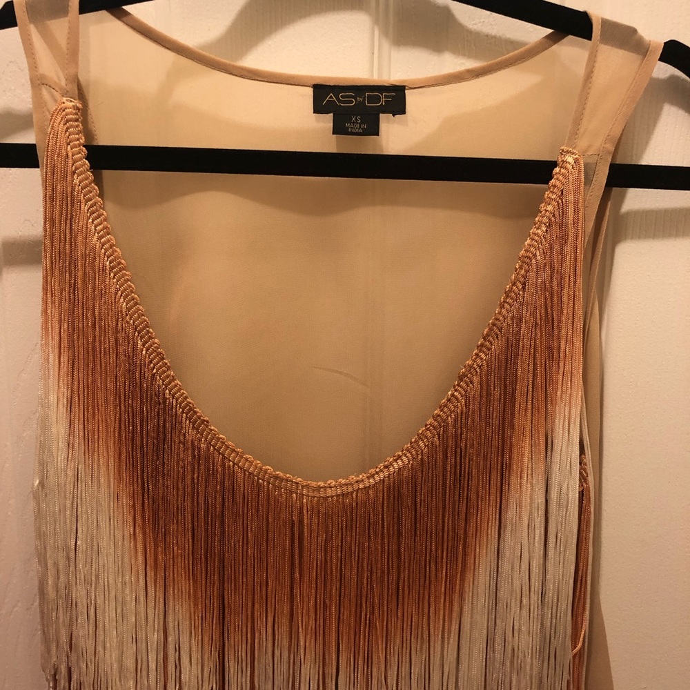 AS by DF - ROSE FRINGE TOP - Picture 7 of 7
